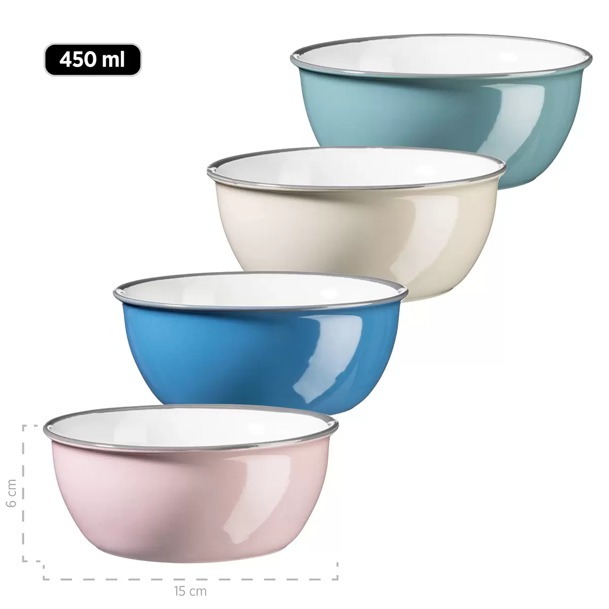 Geschirrset 16tlg. MAILA blau,grün,rosa,beige