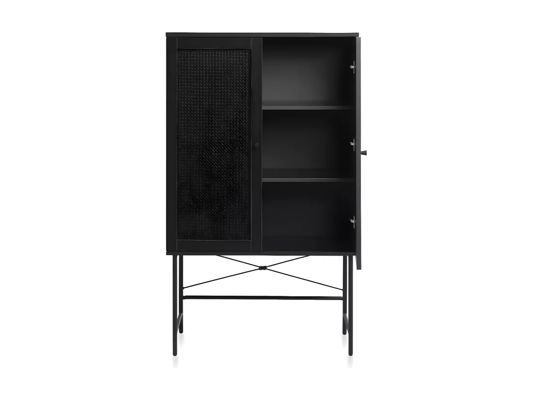 Buffet vaisselier bois et cannage manarola 80x40cm