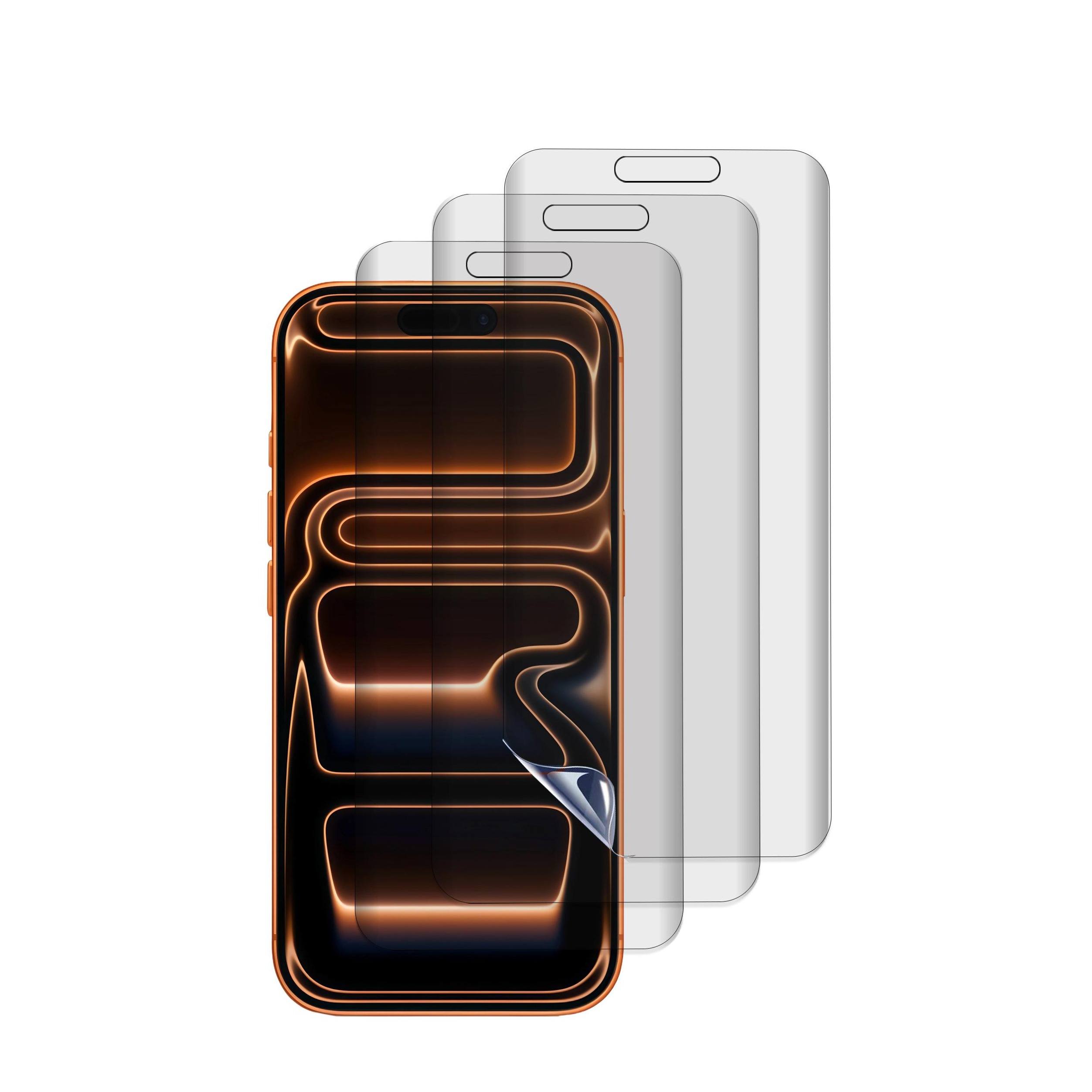 (3er Set) iPhone 17 Pro Max / 16 Pro Max Hydrogel TPU Full Screen Display Schutzfolie