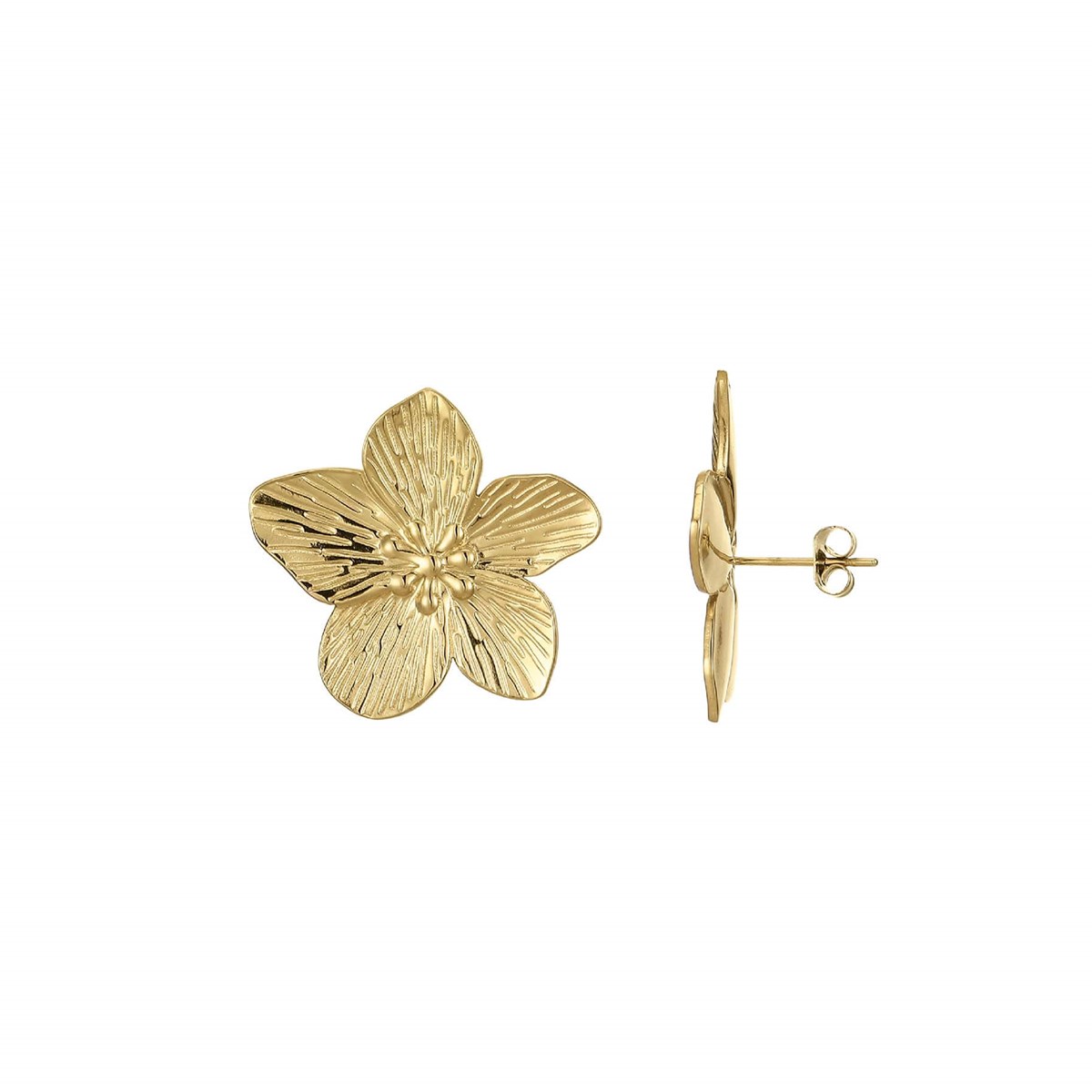 Boucles Garden acier doré or