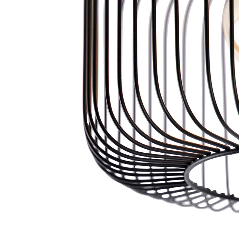 Design plafondlamp zwart draad 31,5cm - Baya