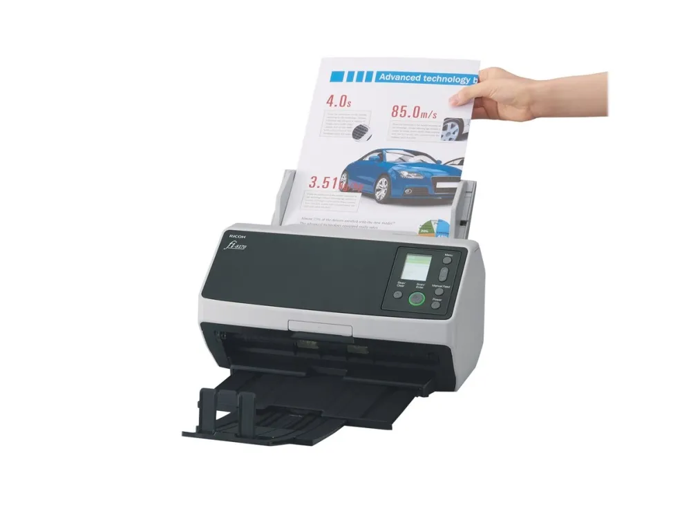 Ricoh fi-8170 - Dokumentscanner - Dual CIS - Duplex - 216 x 355.6 mm - 600 dpi x 600 dpi - op til 70 ppm (mono) / op til 70 ppm (farve) - ADF (100 ark) - op til 10000 scanninger pr. dag - USB 3.2 Gen 1, Gigabit LAN