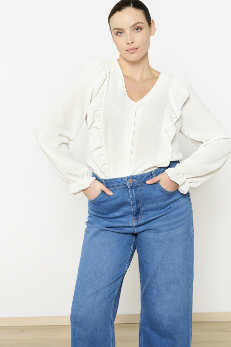LolaLiza witte dames blouse