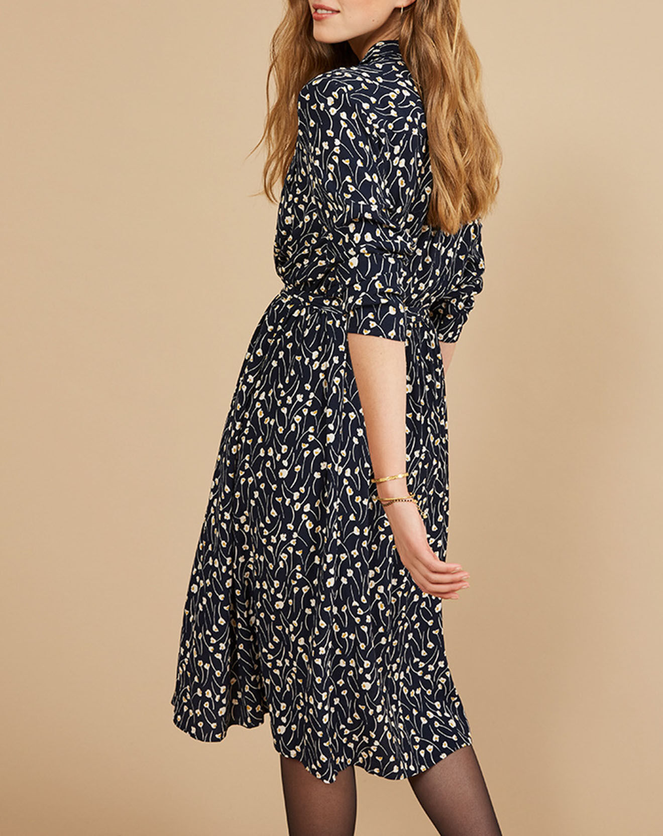 Harris Wilson Robe en Crêpe Earl marine