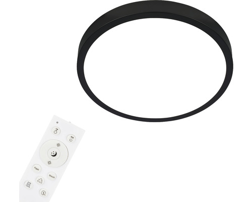 LED plafondlamp 22W 2900 lm 4000 K RGB kleurwisselaar Ø 38 cm Runa zwart + nachtlampfunctie, geheugenfunctie