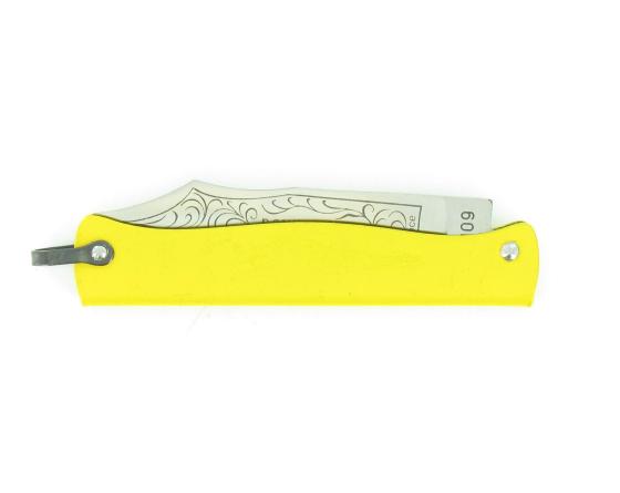 Douk Douk 160 Inox - Manche Acier couleur JAUNE Couteau de poche Le Thiers par Cognet Douk Douk