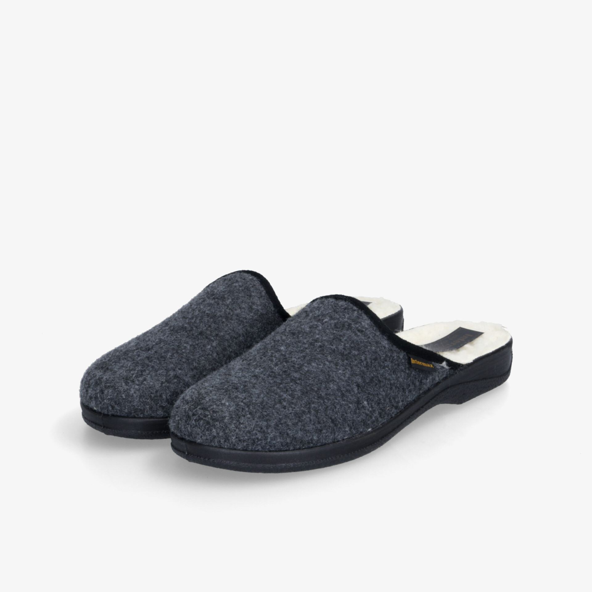 INTERMAX Herren Hausschuhe grau – Bequeme Hausschuhe bei reno.de