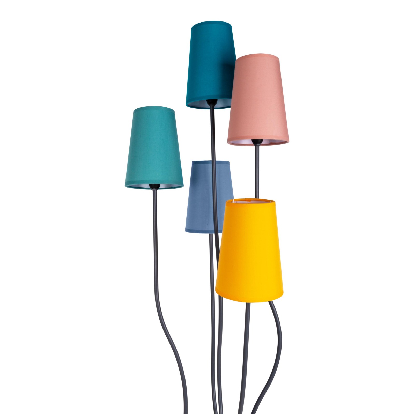 Stehleuchte COLORA - grau-bunt - 5-flammig - 163 cm