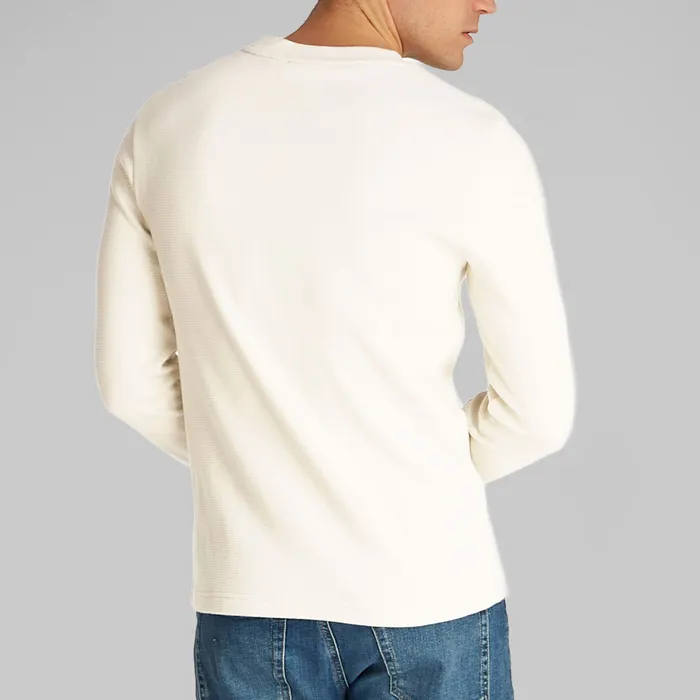 Calvin Klein Woven Label Waffle Longsleeve Shirt Heren