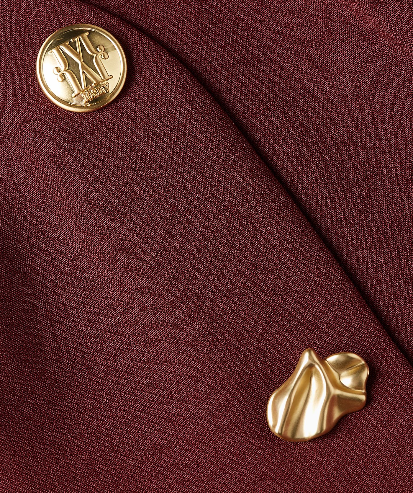 JV-ELY fitted jurk  - burgundy