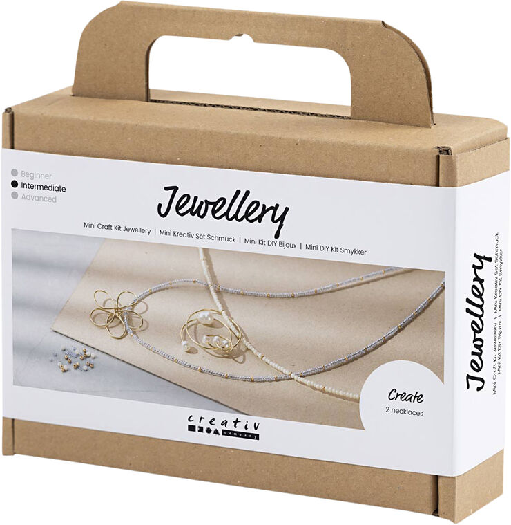 Creativ Company Mini DIY Kit Smykker, Halskæde med wirevedhæng, forgyldt