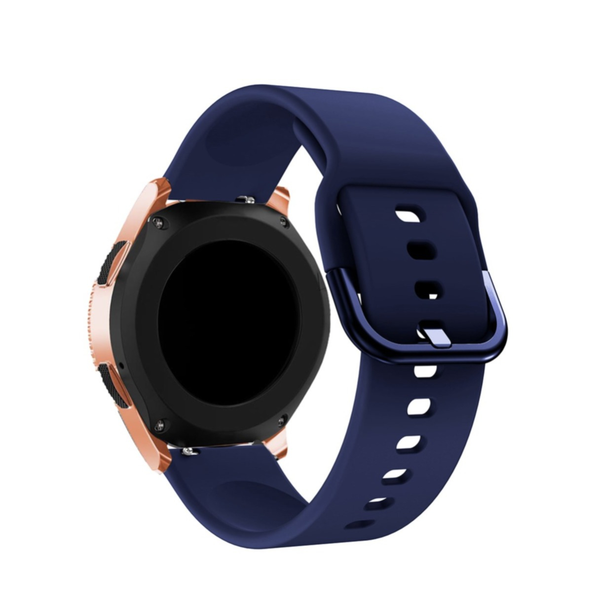 Samsung Galaxy Watch 3 (41mm) Silikon Sport Armband mit Dornschliesse (Gelenkumfang: 160-210mm) - Dunkelblau