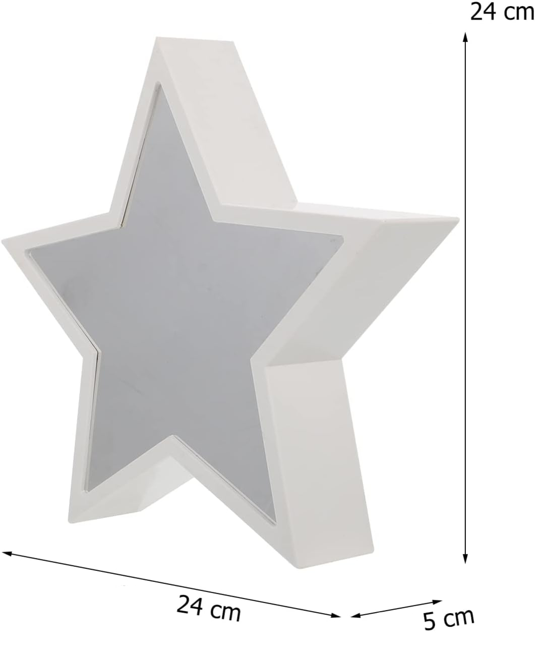 (24x24cm) LED Weihnachts Deko Stern 3D Home Beleuchtung (Batteriebetrieben) - Warmweiss