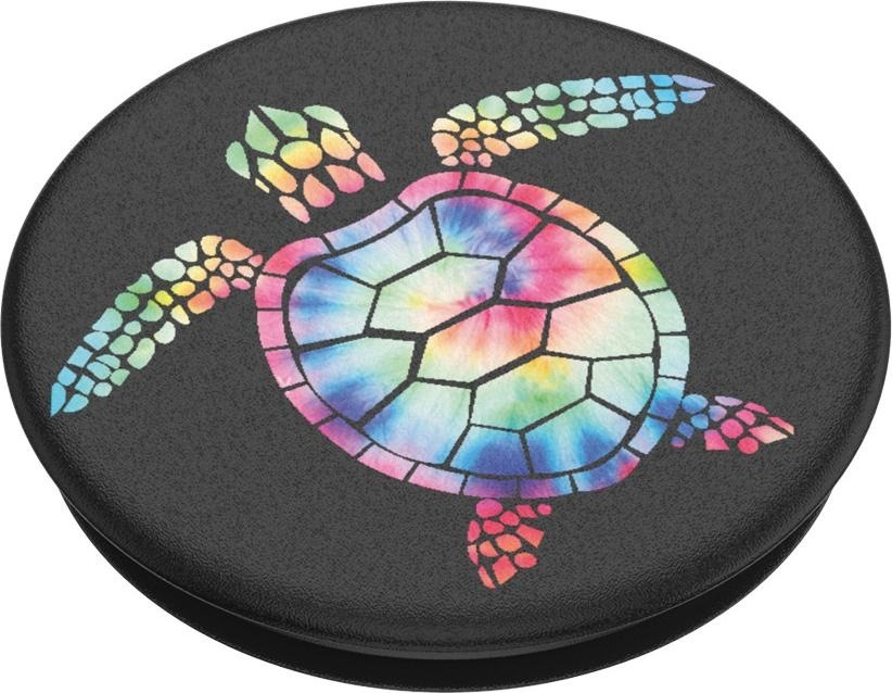 PopGrip Premium Finger Griff Halterung (Austauschbarer Top) für Smartphones / Tablets (805575) - Psychedelic Turtle