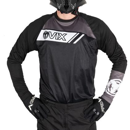 Maillot cross Ovix DRIBBLER BLACK/GREY 2022 - Noir / Gris