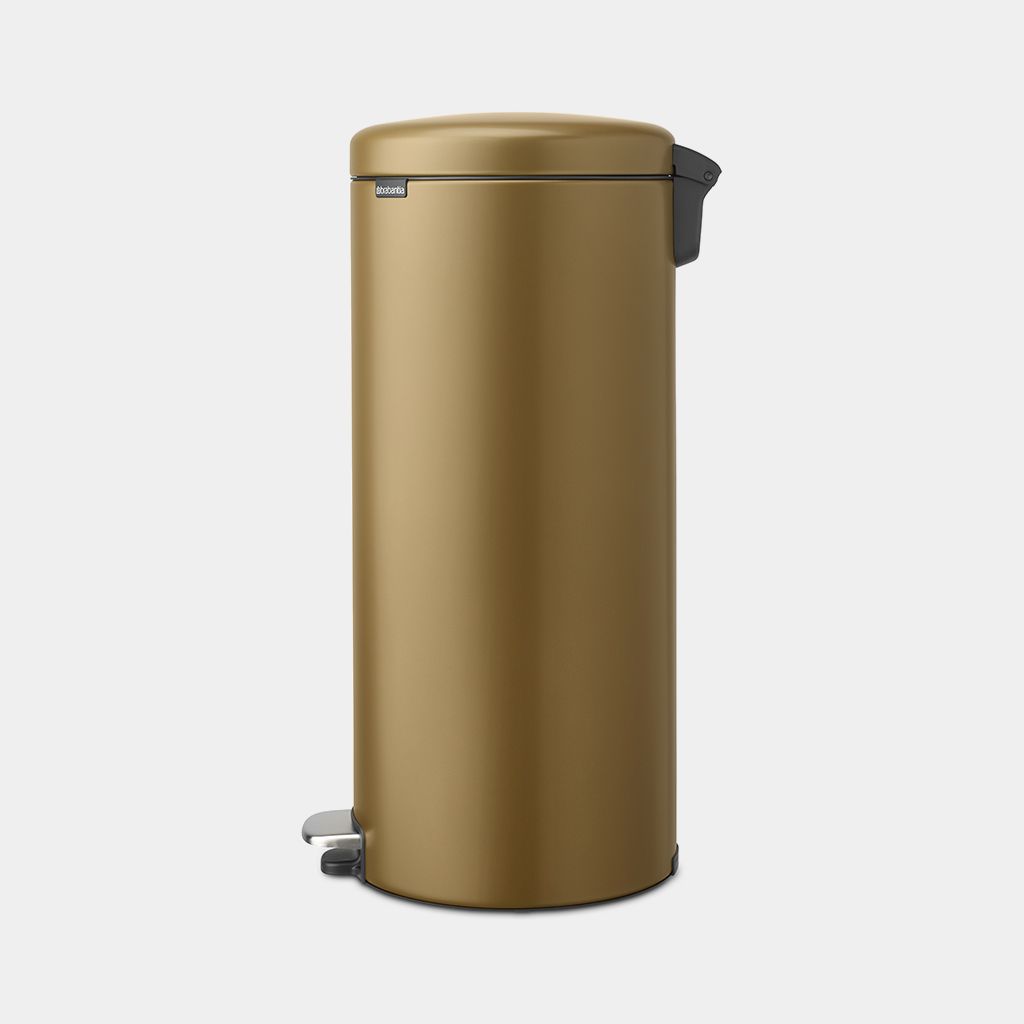NewIcon Pedaalemmer, 30 liter, kunststof binnenemmer - Warm Brass