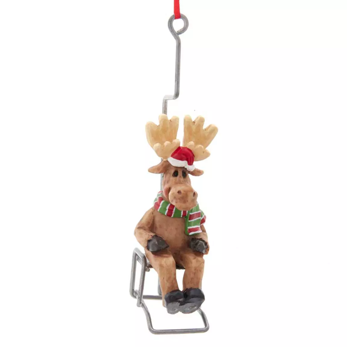 Renne à suspendre (H13 cm) Télésiège Marron