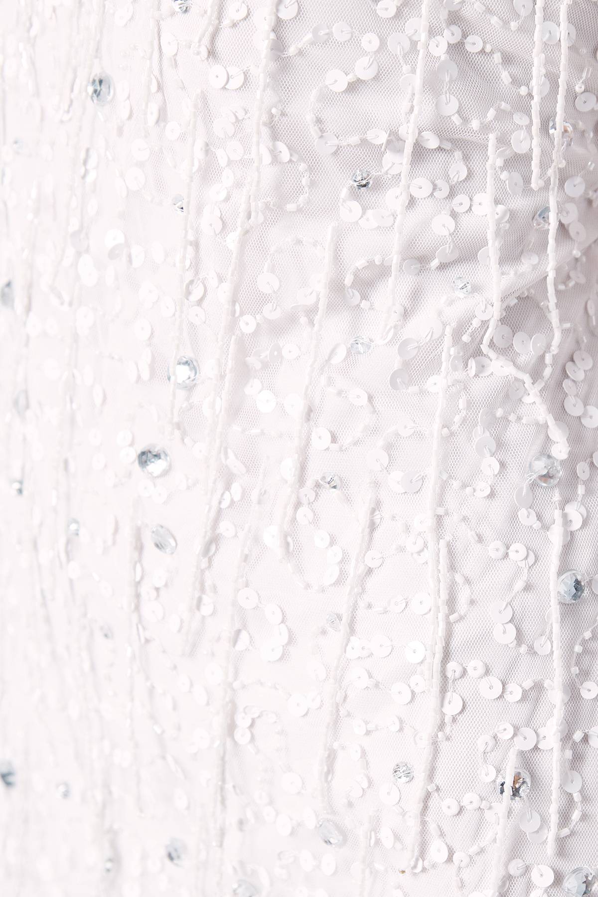 Coast Robe de Mariée Courte Ornée de Sequins et de Franges