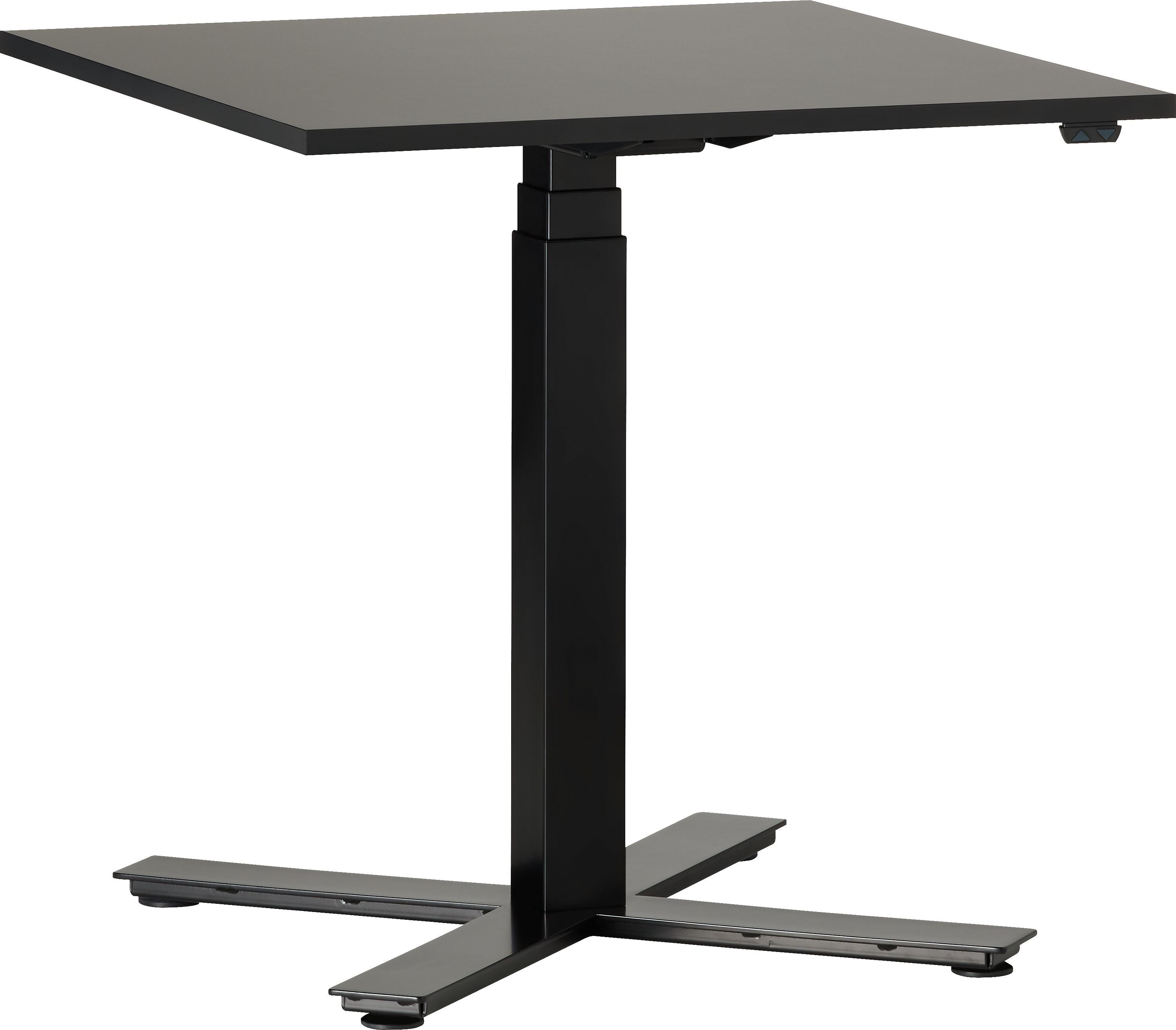 FLEXCUBE Besprechungstisch höhenverstellbar - Schwarz / B: 70.0 cm x T: 70.0 cm x H: 62.5 cm
