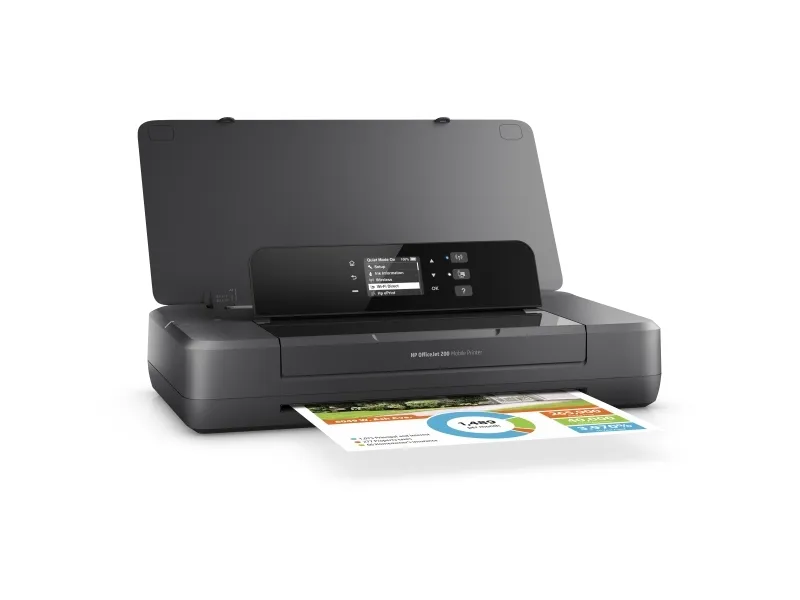 HP Officejet 200 Mobile Printer - Printer - farve - blækprinter - A4/Legal - 1200 x 1200 dpi - op til 20 spm (mono) / op til 19 spm (farve) - kapacitet: 50 ark - USB 2.0, USB vært, Wi-Fi