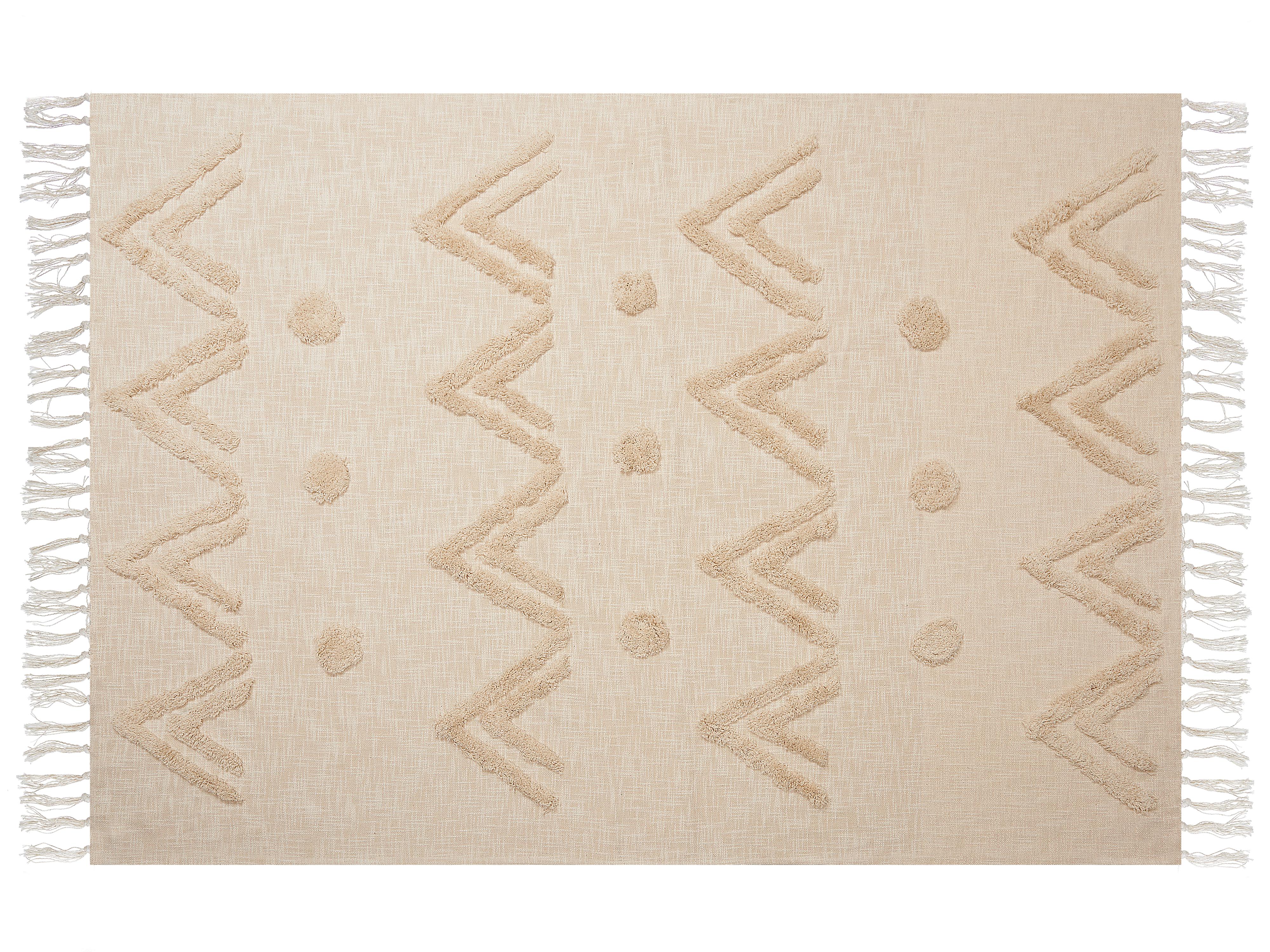 Plaid FATEHPUR Katoen 130 x 180 cm Beige