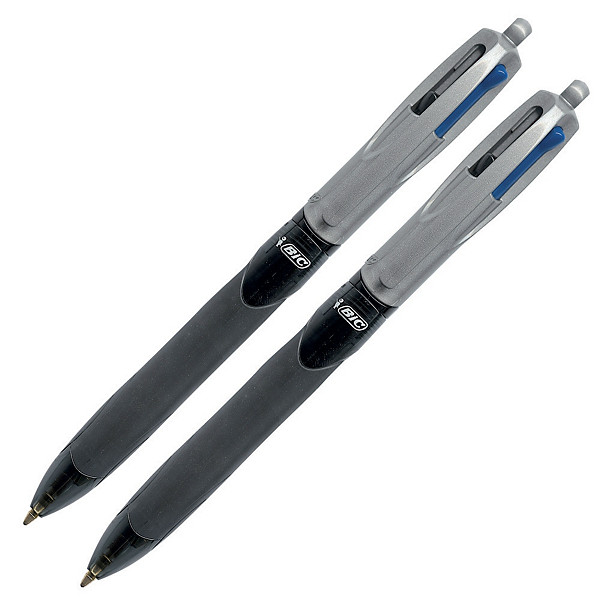 Stylos billes 4 couleurs Grip Pro Bic, le lot de 2 stylos