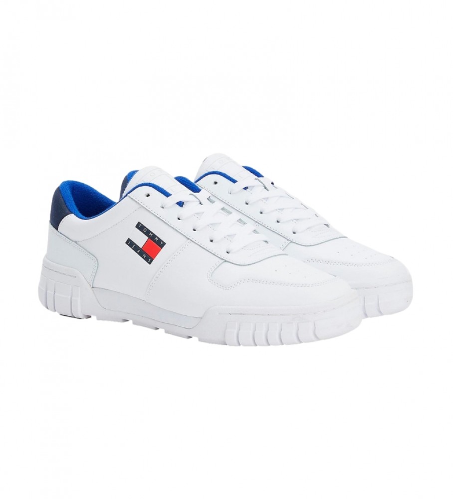 Tênis Tommy Jeans Essential Retro de couro branco