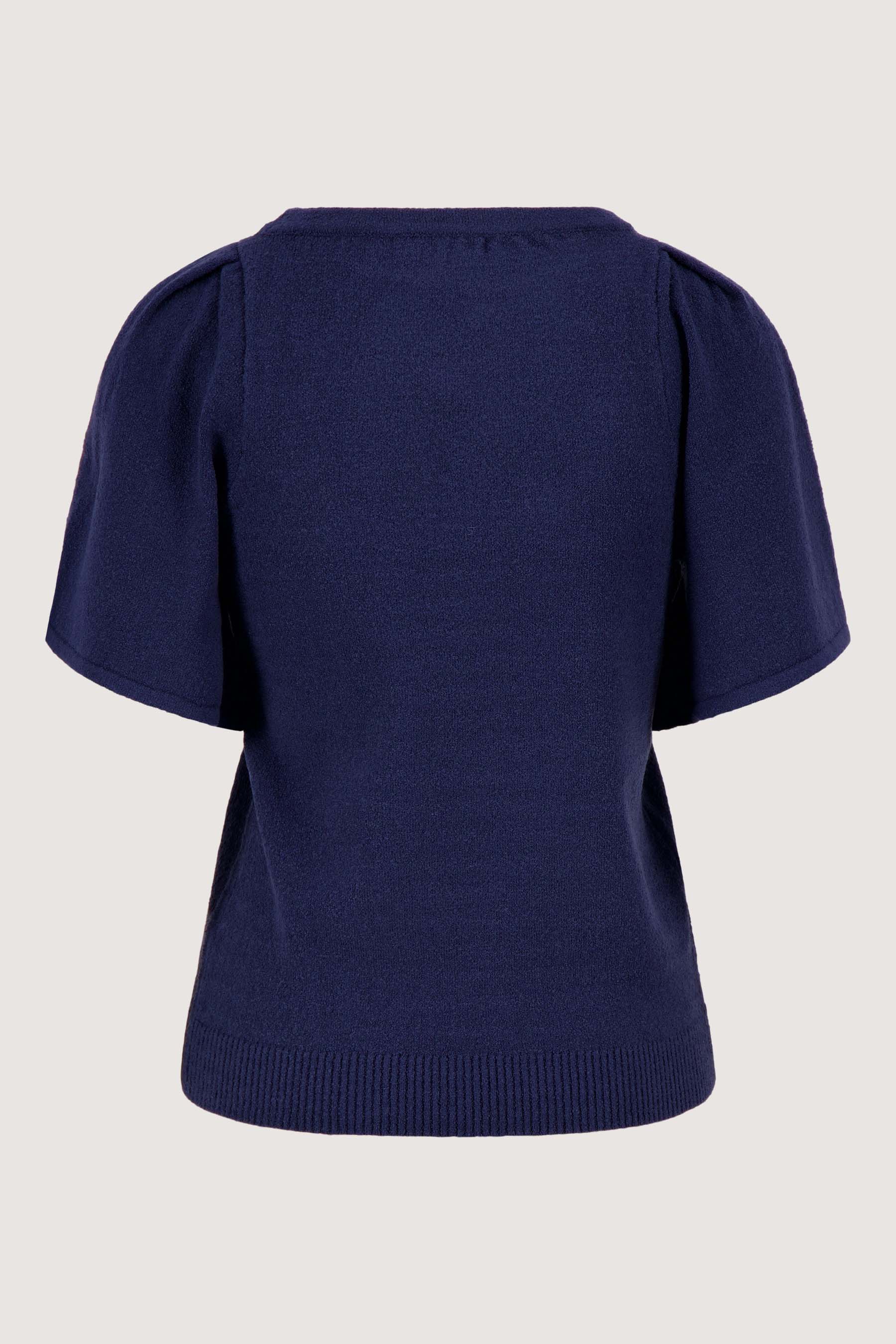 vlindermouw boothals top in boucle garens