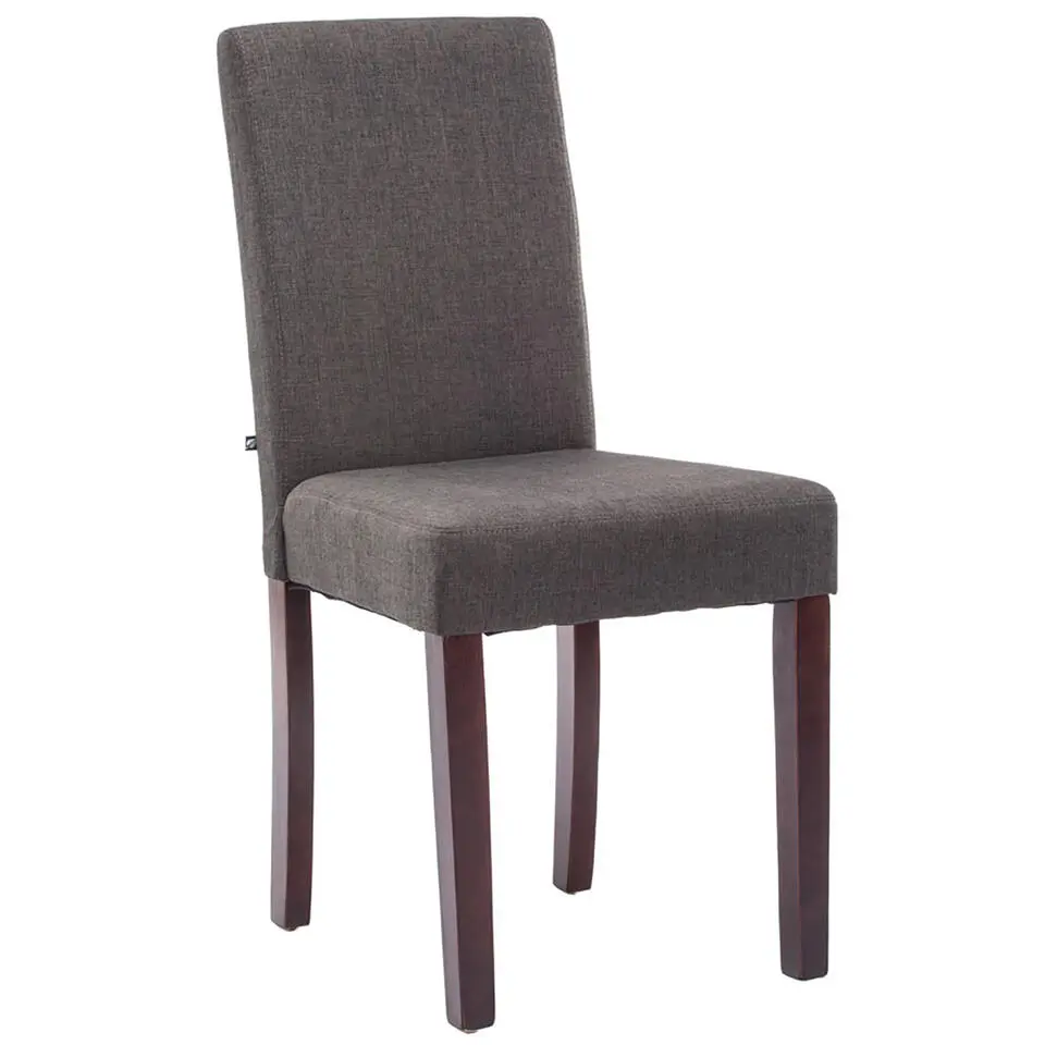 CLP Eetkamerstoel Ina cappuccino Frame - Stof - donkergrijs