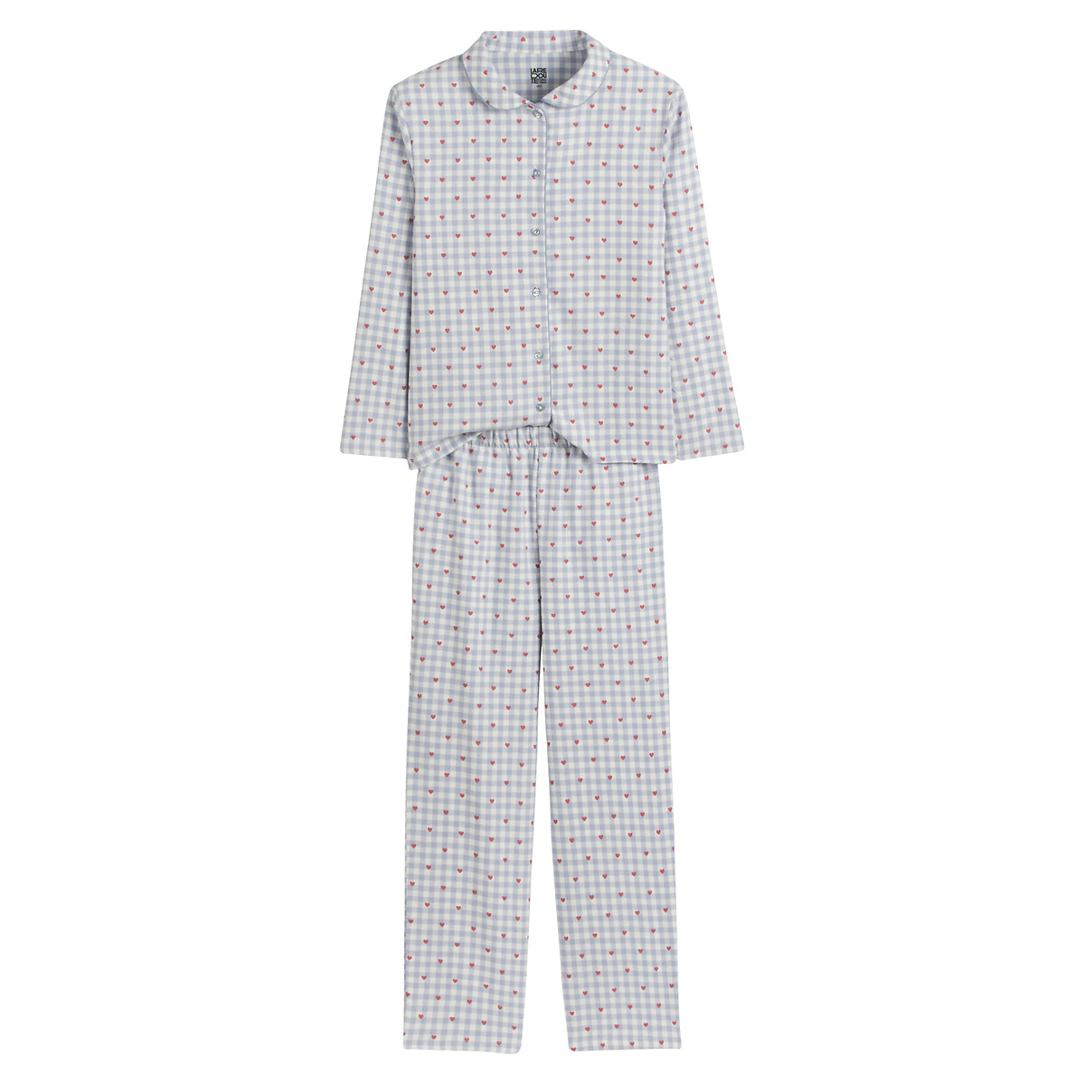 COLEÇÃO LA REDOUTE<br>Pijamas estilo avô, xadrez e corações