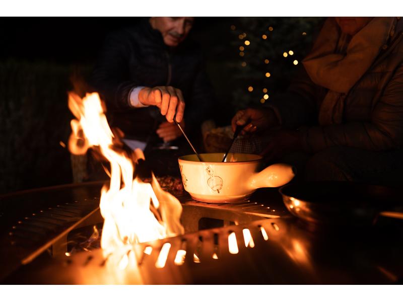 FEU DU JARDIN Feuerstelle Tria, Ø 98 cm, Schwarz Feuerschale