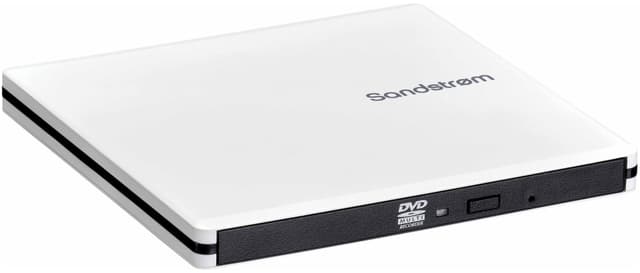 Sandstrøm Ultra Slim eksternt DVD/CD-drev