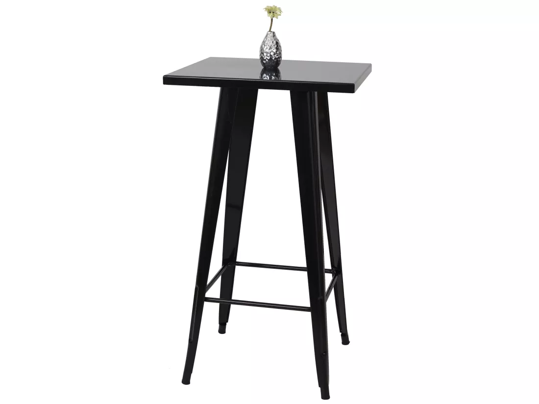 Table haute MCW-A73 Métal, noir