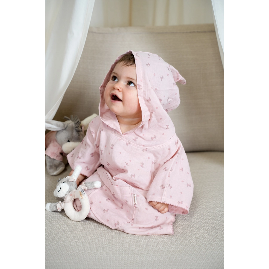 Sterntaler Badeponcho Emmi Girl Musselin zartrosa