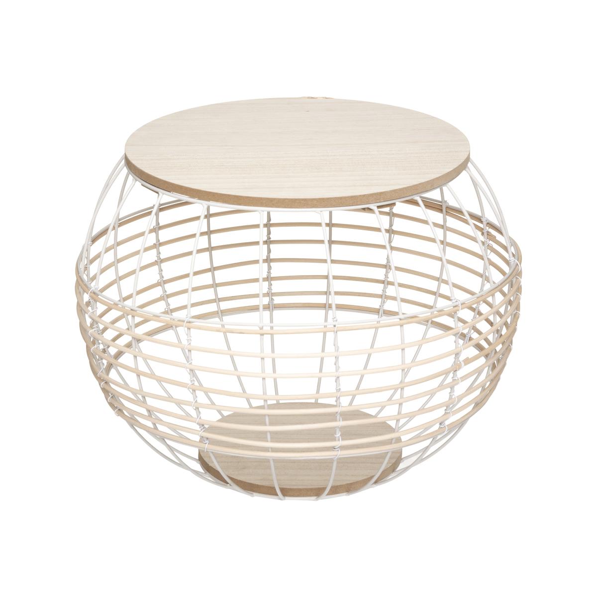 TABLE METAL FIL BLANC D.41X31CM
