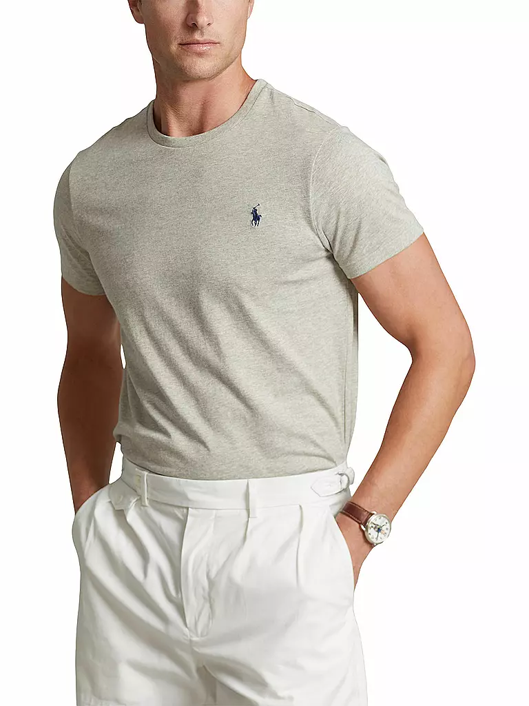POLO RALPH LAUREN T-Shirt Custom-Slim-Fit grau
