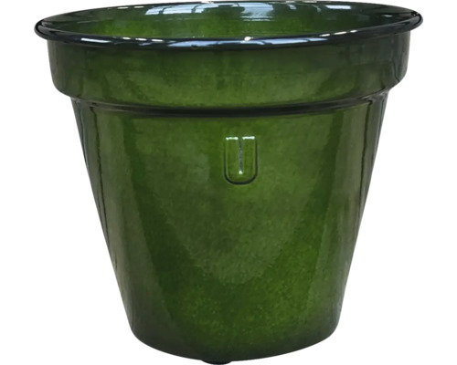 Metalen plantenbak/bloempot, 185 x 185 x 160 mm, groen