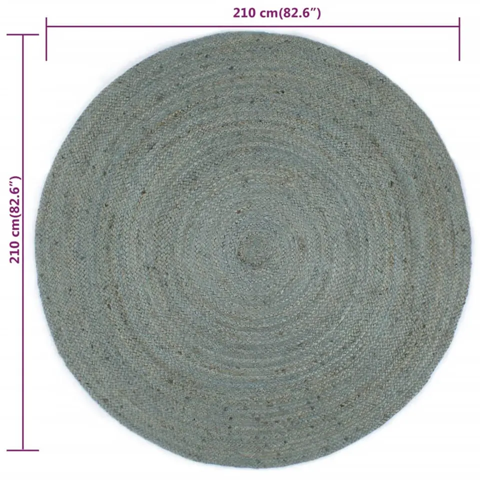 vidaXL - Vloerkleed - Groen - Jute