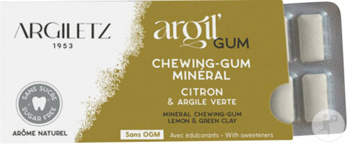 Argiletz Chewing-Gum Citron Plaquette 12 Gommes