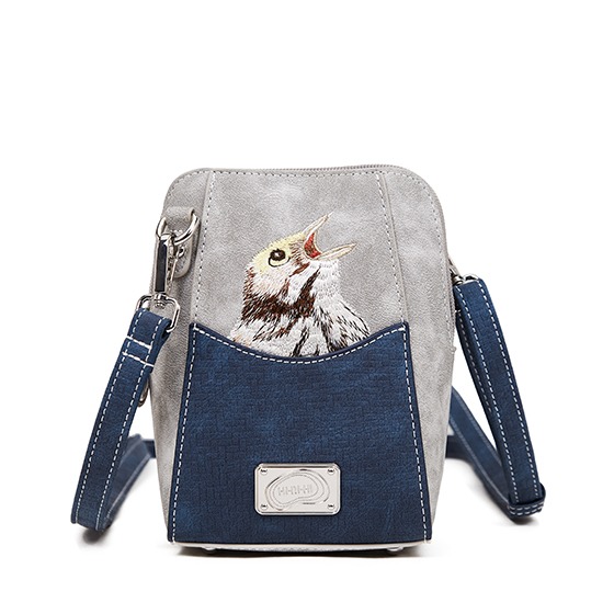 Hi-di-Hi Little Paradise Hand/ Crossbag Grey/ Navy Blue