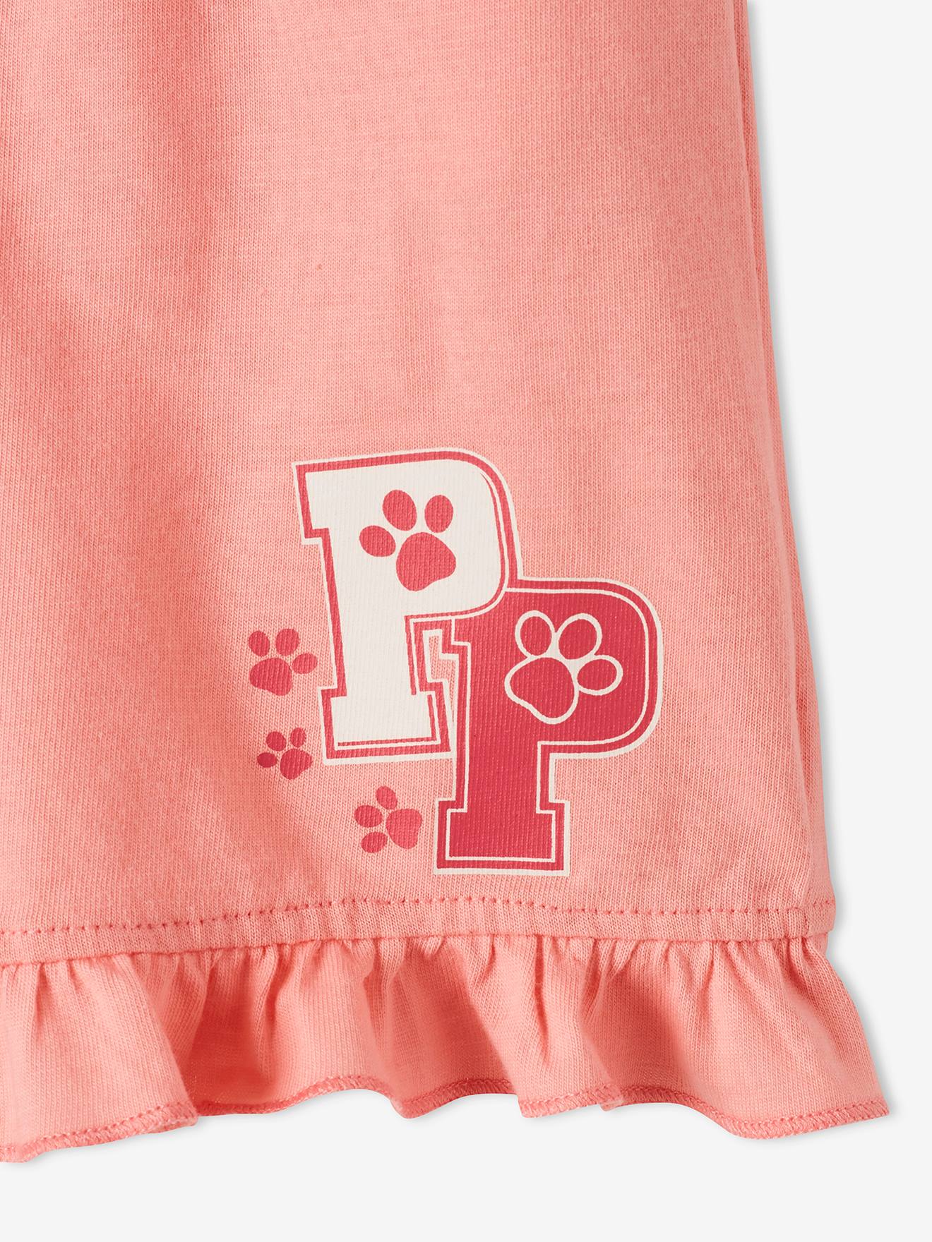 Pijama Patrulha Canina® com shorts, branco claro, liso com estampas.