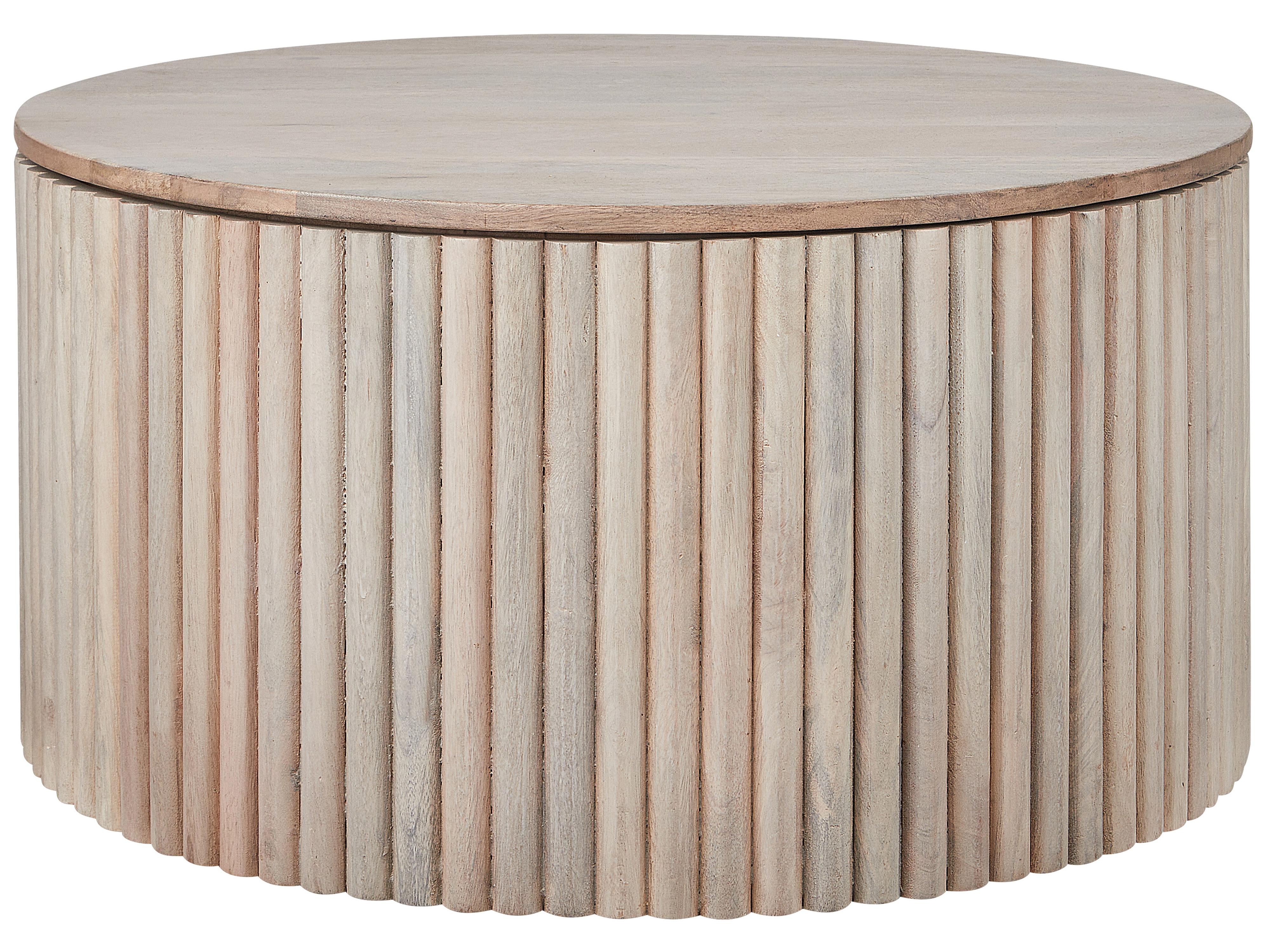 Salontafel KIRKWOOD Mangohout Lichtbruin met opbergruimte