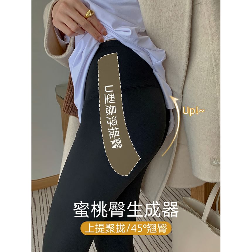 Zeedaren - Plus Size Hoge Taille Effen Legging