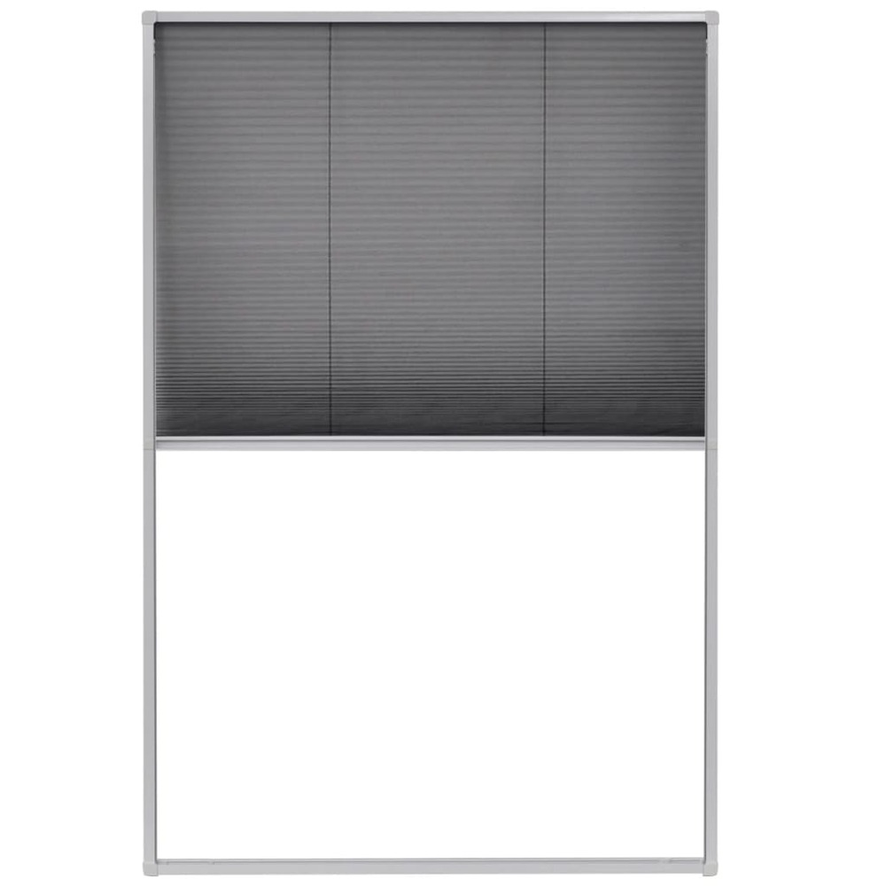 Moustiquaire plissée pour fenêtre aluminium 80 x 120 cm
