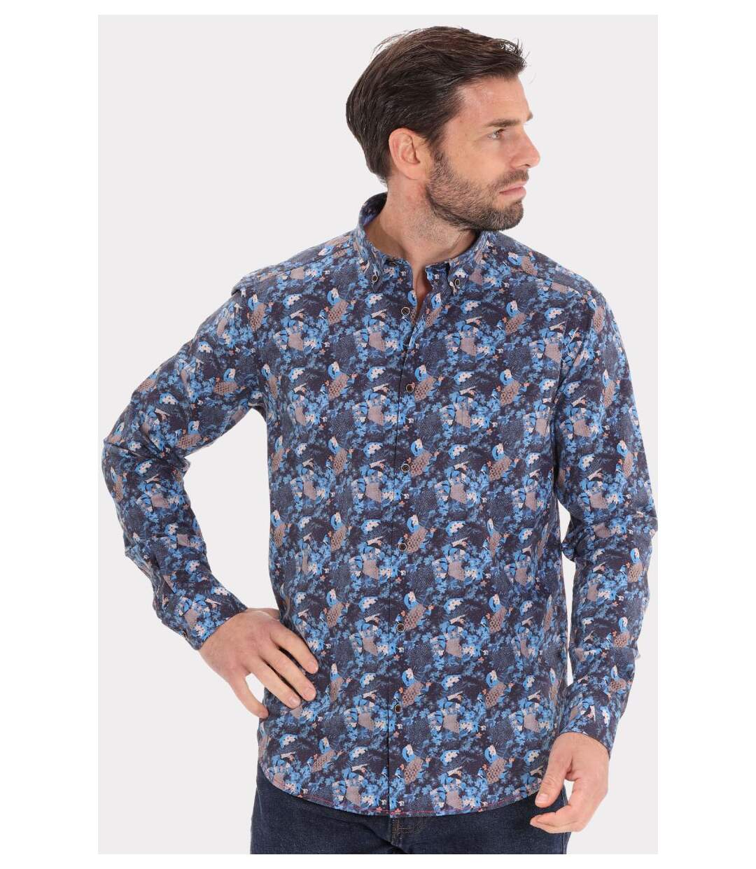 Chemise imprimée col boutonné