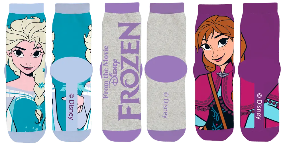 Frozen strømper 3-pak - ass. motiver