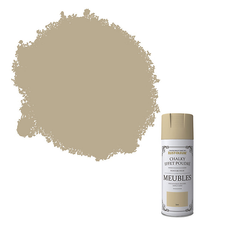 Peinture pour meubles aérosol Rust-Oleum jute effet poudré 400ml
