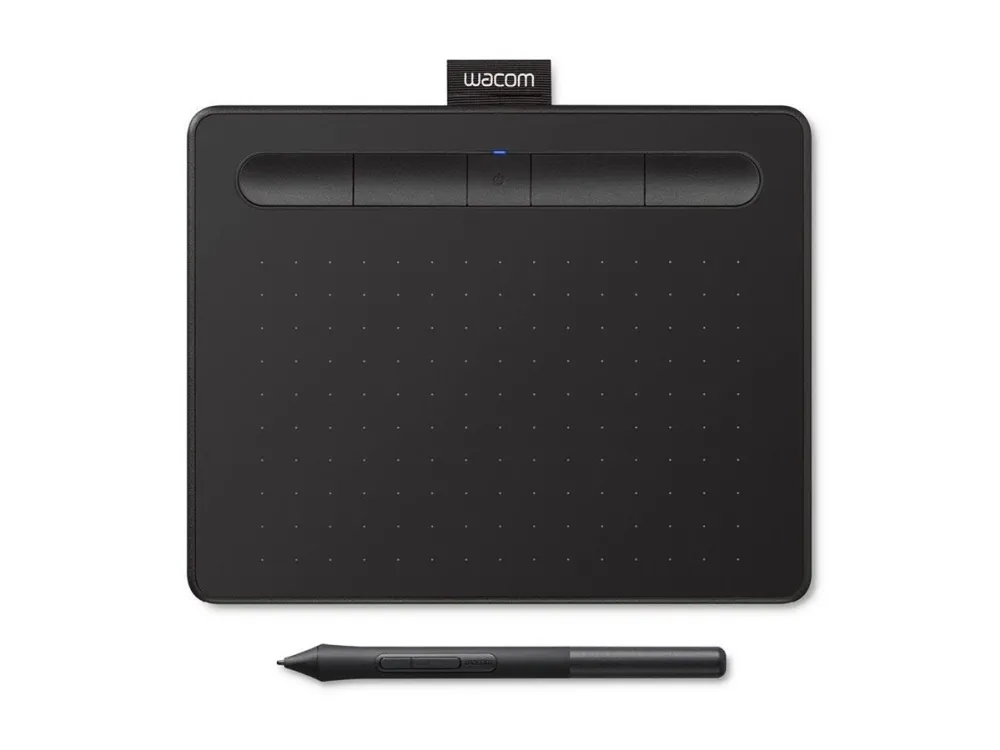 Wacom Intuos Small - Digitizer - 15.2 x 9.5 cm - elektromagnetisk - 4 knapper - trådløs, kablet - USB, Bluetooth - sort