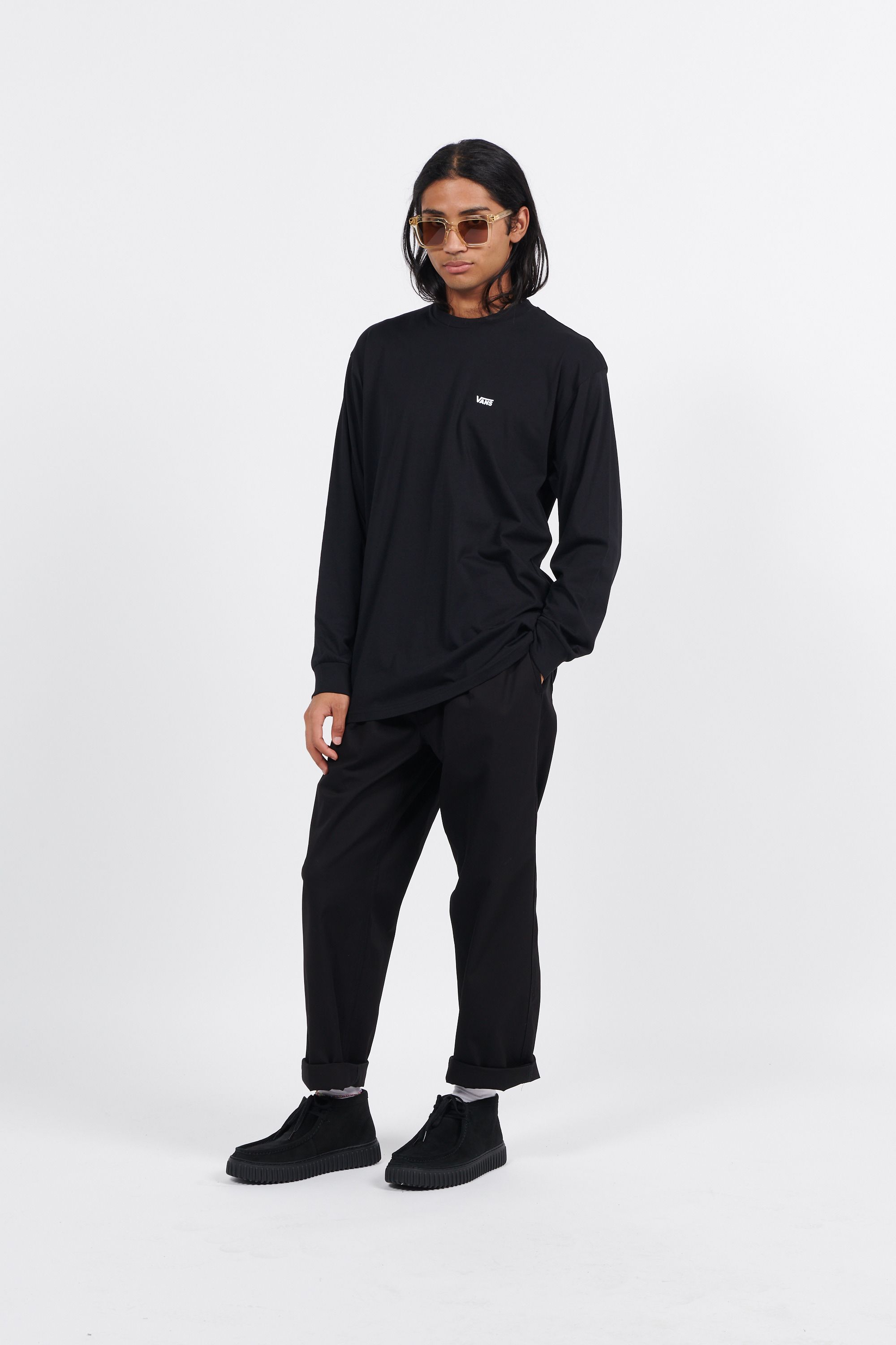 VANS T-shirt manches longues MN LEFT CHEST HIT LS Noir