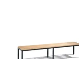 Bænk CP Basic 196 x 35,3 cm sort/grå